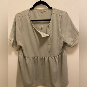 Polagram Sage Green Top Size Large